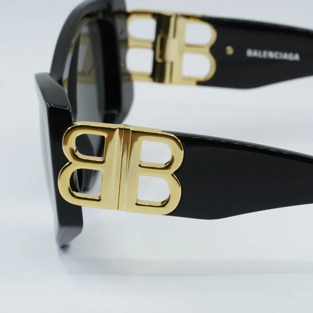 Final Sale! Balenciaga BB0287S 001 Black / Grey Cat Eye Sunglasses